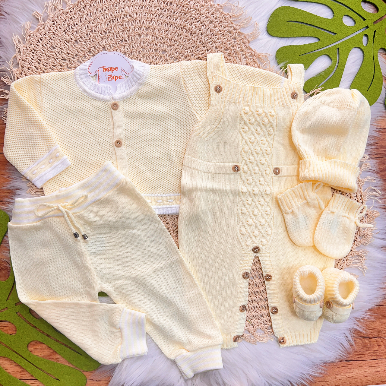  Kit Algodão Doce - Amarelo e Branco